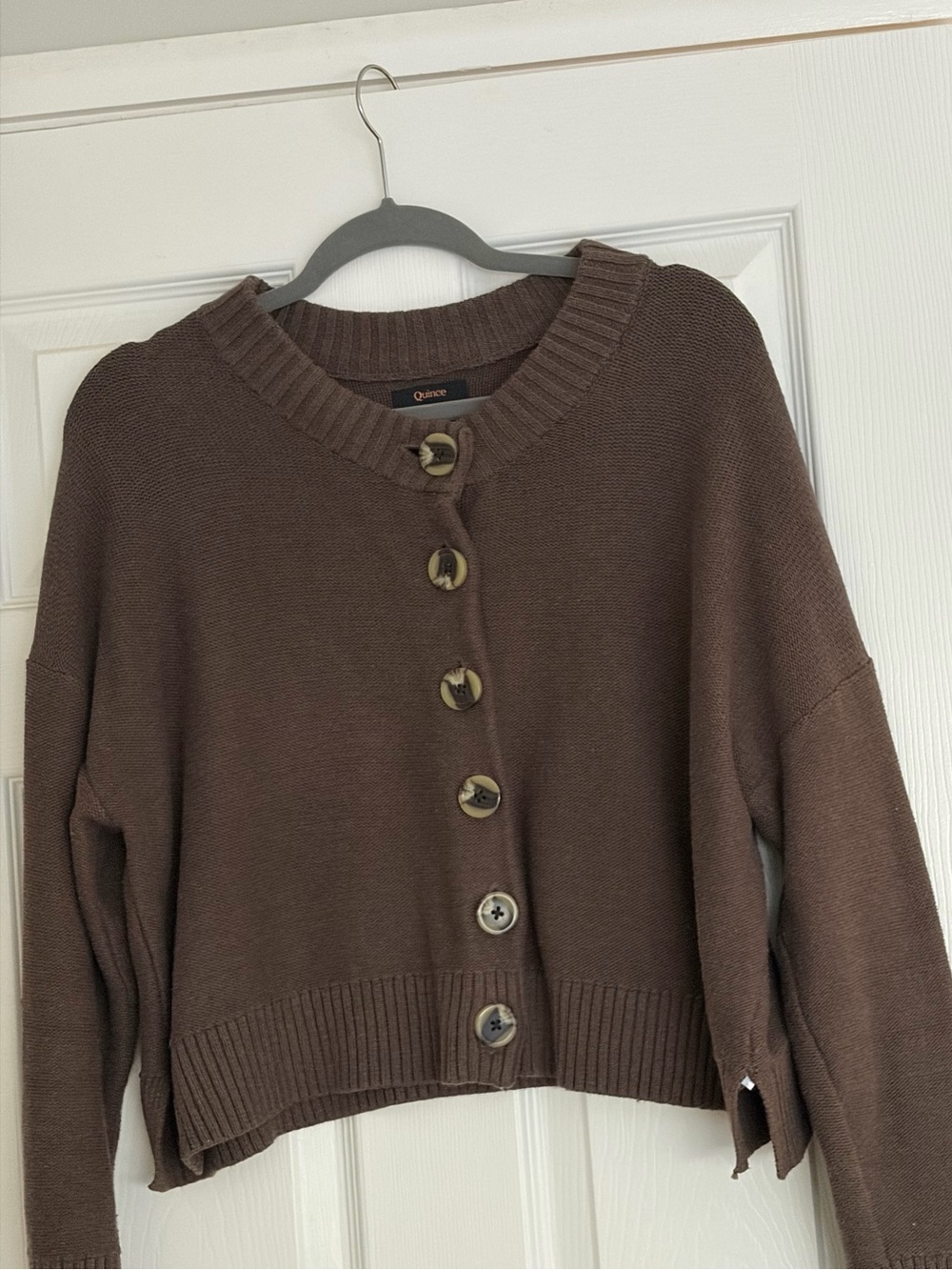 Quince Chocolate Brown Button-Front Cardigan